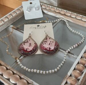 Pink and Gold Jewelry Set